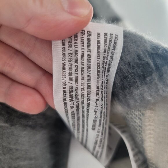 Abercrombie & Fitch Sweater Gray Plaid Wool-blend Trendy Fuzzy Women's Size XS - Picture 5 of 6